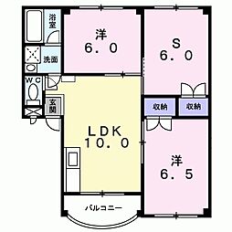 マノワール 2SLDKの間取図画像