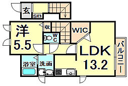 クラヴィエ道意 1LDKの間取図画像