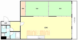 メゾンオリエント 2LDKの間取図画像