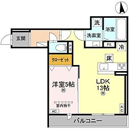 プチ ドルチェ 1LDKの間取図画像
