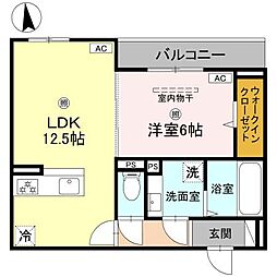 プチ ドルチェ 1LDKの間取図画像
