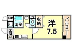 ライフステージ 1Kの間取図画像