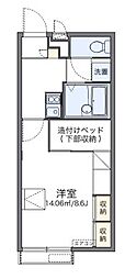 レオパレス辻九第三 1Kの間取図画像