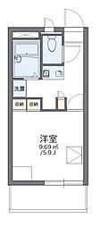 レオパレス武庫川 1Kの間取図画像