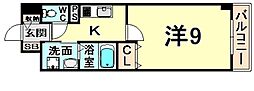 アーバングレース 1Kの間取図画像