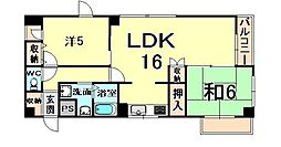 メゾンドファミーユ 2LDKの間取図画像
