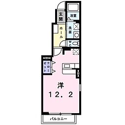 プラシード ワンルームの間取図画像