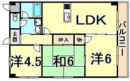 ハイムヤマダ 3LDKの間取図画像