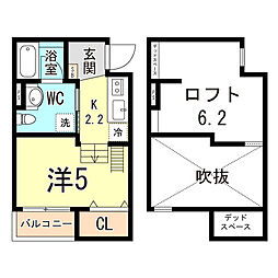 GLENLIVET 1Kの間取図画像