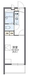 レオパレスAvancer 1Kの間取図画像