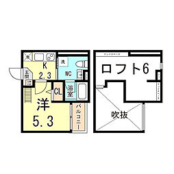 ほっとスマイル尼崎 1Kの間取図画像