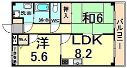 フォレスト武庫元町 2LDKの間取図画像