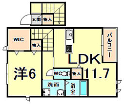 エルピーダ 1LDKの間取図画像