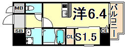 ONLYONE伊丹北本町 ワンルームの間取図画像