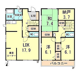 セントポーリア鴻池 3SLDKの間取図画像