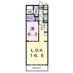 Banksia(バンクシア) 1LDKの間取図画像