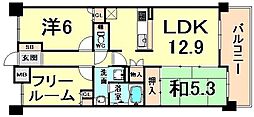 エスリード尼崎昭和通 2SLDKの間取図画像