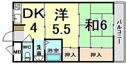 第2細田マンション 2DKの間取図画像