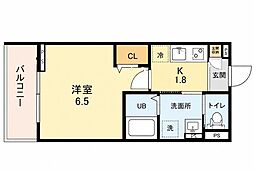 robot home 尼崎センタープール前 1Kの間取図画像