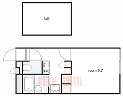 レオパレスカリヨ尼崎 1Kの間取図画像
