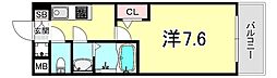 リッツ加島 1Kの間取図画像