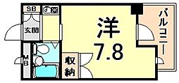 ジョイフル北武庫之荘 ワンルームの間取図画像