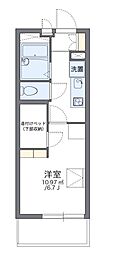レオパレスイルニード2 1Kの間取図画像