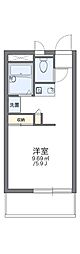 レオパレスエスパシオ21B 1Kの間取図画像