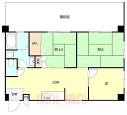 エルベコート東園田 3LDKの間取図画像