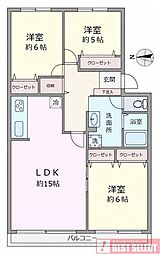 ライオンズマンション西川口第3 3LDKの間取図画像