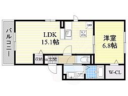 サンシャイン雅 1LDKの間取図画像