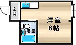 パウゼ寺田町駅前 ワンルームの間取図画像