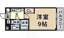 エス・レジデンス天王寺 1Kの間取図画像