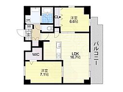ミラージュパレス天王寺堀越町 2LDKの間取図画像