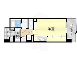 ロイヤルパークス桃坂 ワンルームの間取図画像