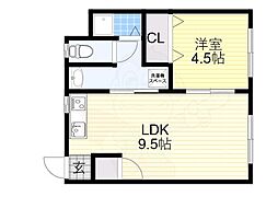 光洋マンション 1LDKの間取図画像