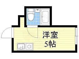 ラパンジール天王寺 ワンルームの間取図画像