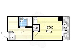 グランピア上汐 1Kの間取図画像