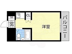 ネオコート天王寺 ワンルームの間取図画像