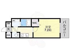 ルイレジデンス天王寺町北 1Kの間取図画像