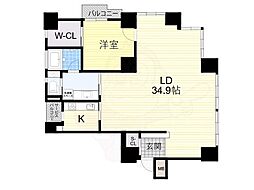 SHUNKI上本町 1LDKの間取図画像