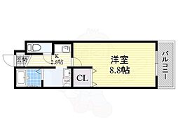 ソレイユ山坂 1Kの間取図画像