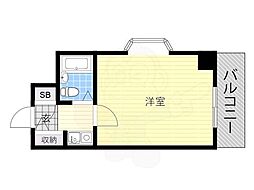 三明ハイツ 1Kの間取図画像