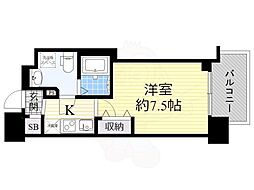 セレニテ谷九プリエ 1Kの間取図画像