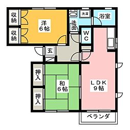トルースヒルズITMM 2LDKの間取図画像