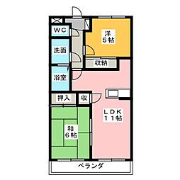 M-COURT11 2LDKの間取図画像