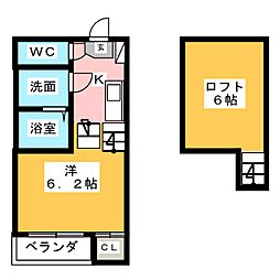 ハーモニーテラス野並2 1Kの間取図画像