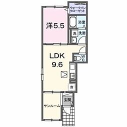 グレース大清水II 1LDKの間取図画像