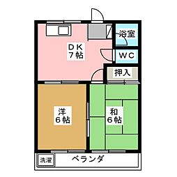 富士丸マンション 2DKの間取図画像