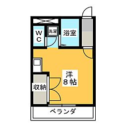 メゾン諸の木 ワンルームの間取図画像
